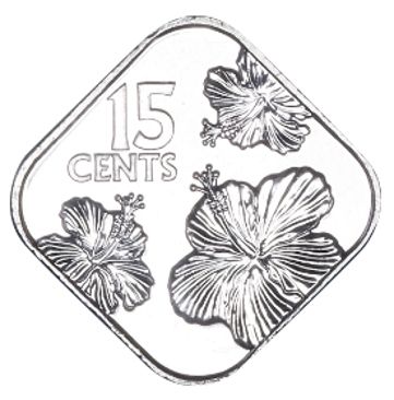 Bahamas The Hibiscus Dream: Handcut Coin Pendant Necklace