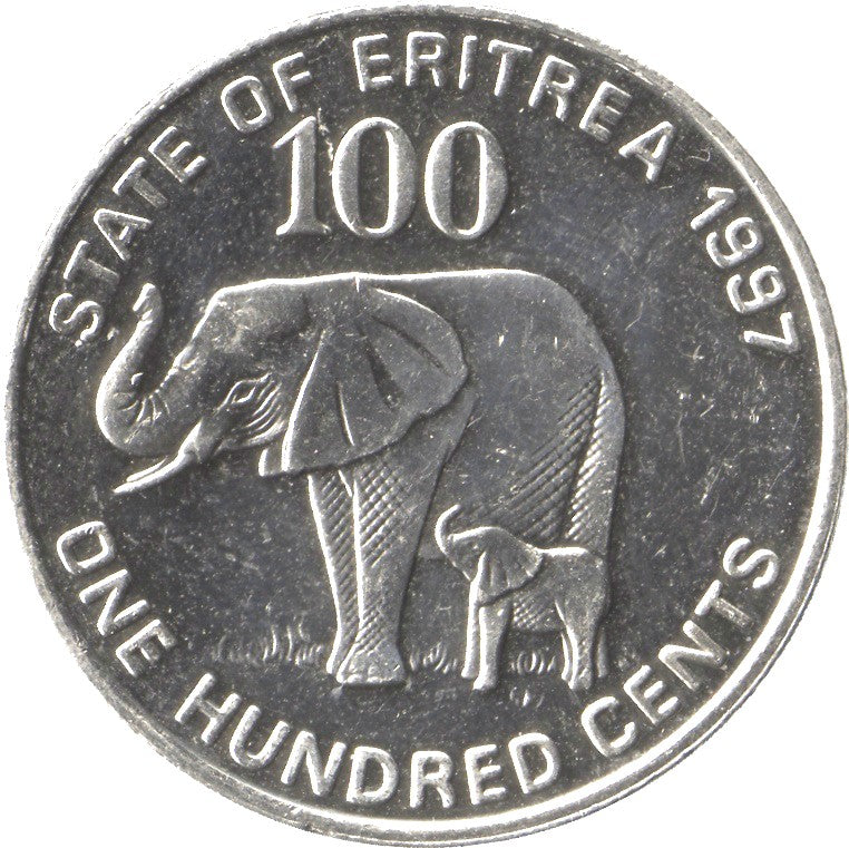 Eritrea The Savanna Elephants: Handcut Coin Pendant Necklace