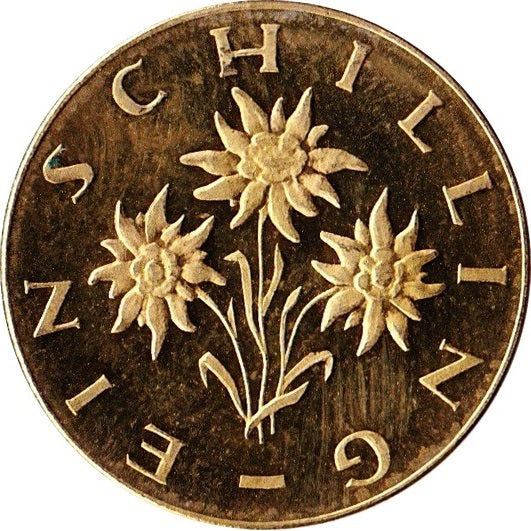 Austria The Little Edelweiss: Handcut Coin Pendant Necklace