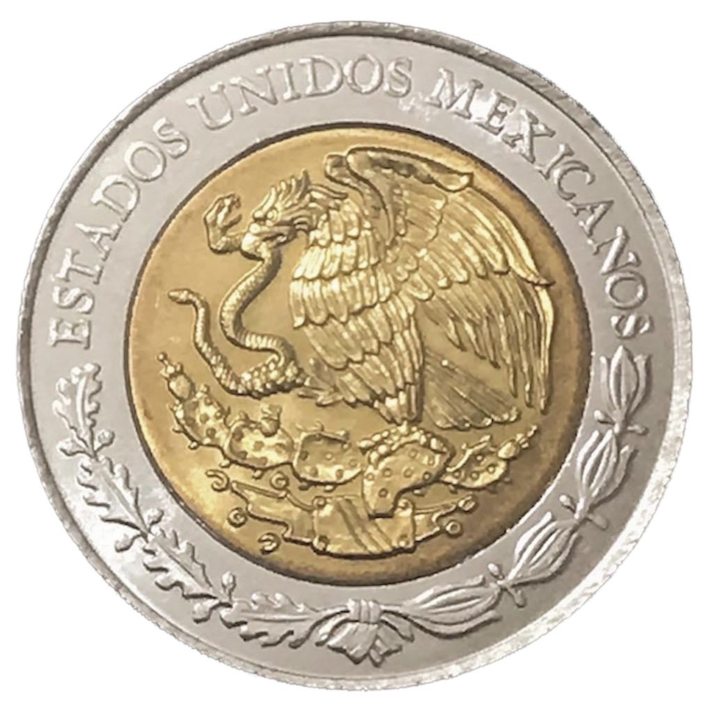 Mexico The Golden Eagle: Handcut Coin Pendant Necklace