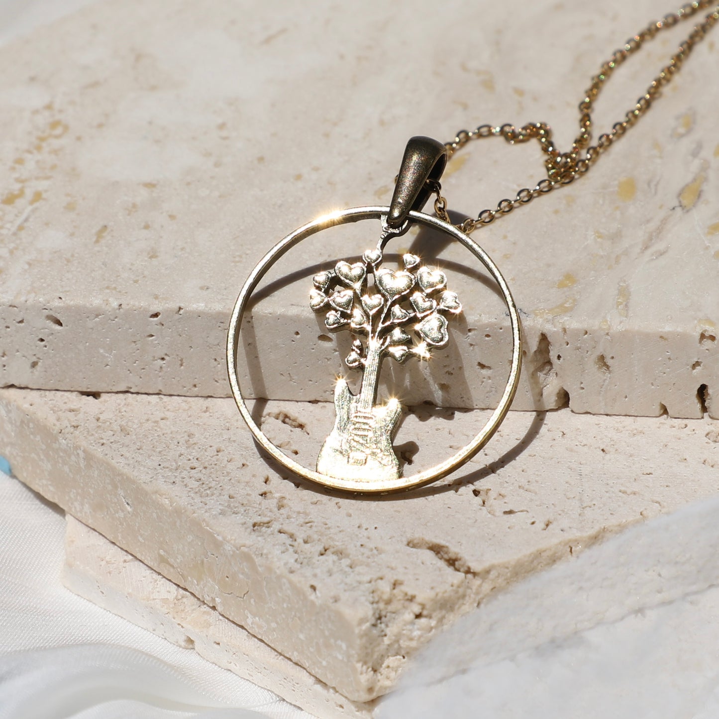 Poland Melody of Love: Handcut Coin Pendant Necklace