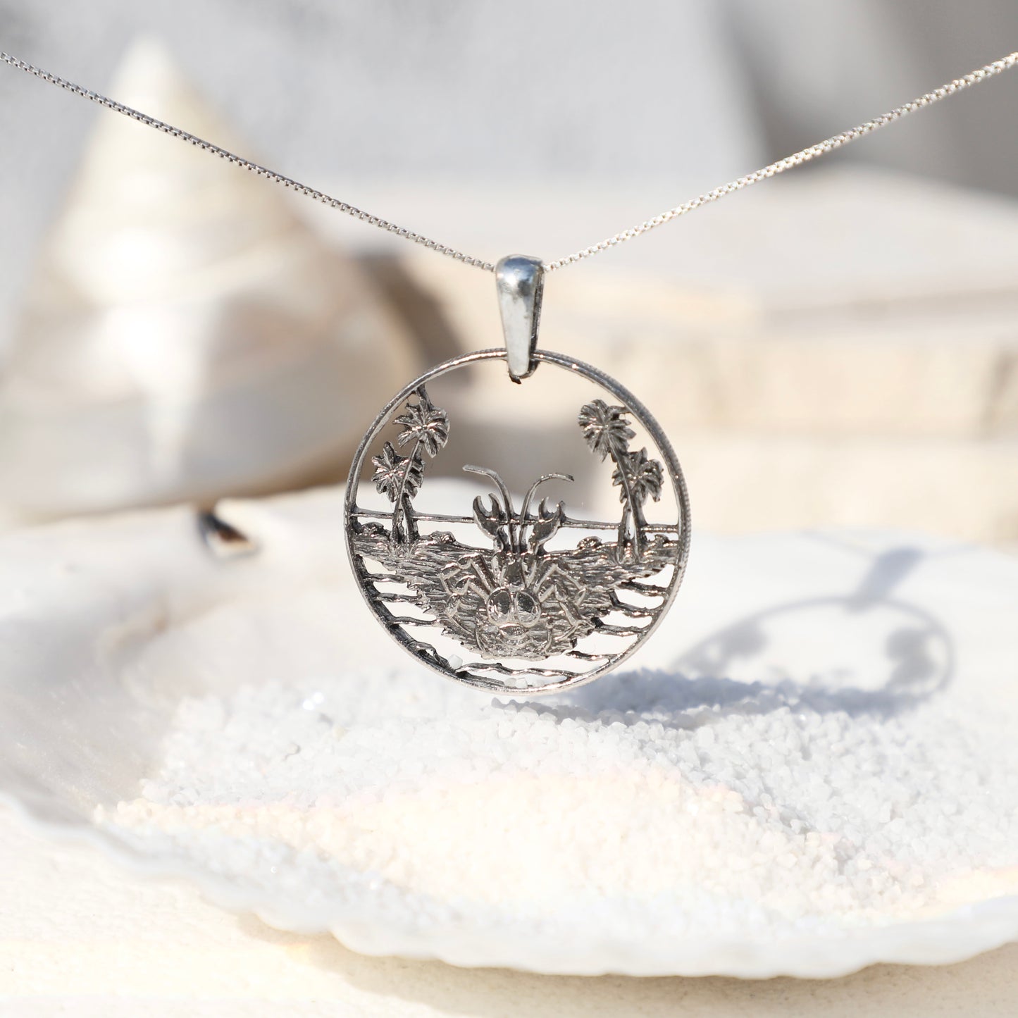 Vanuatu Coconut Island: Handcut Coin Pendant Necklace