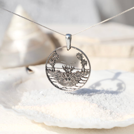 Vanuatu Coconut Island: Handcut Coin Pendant Necklace