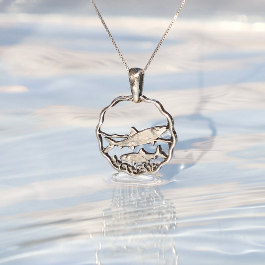 Bahamas One Another: Handcut Coin Pendant Necklace