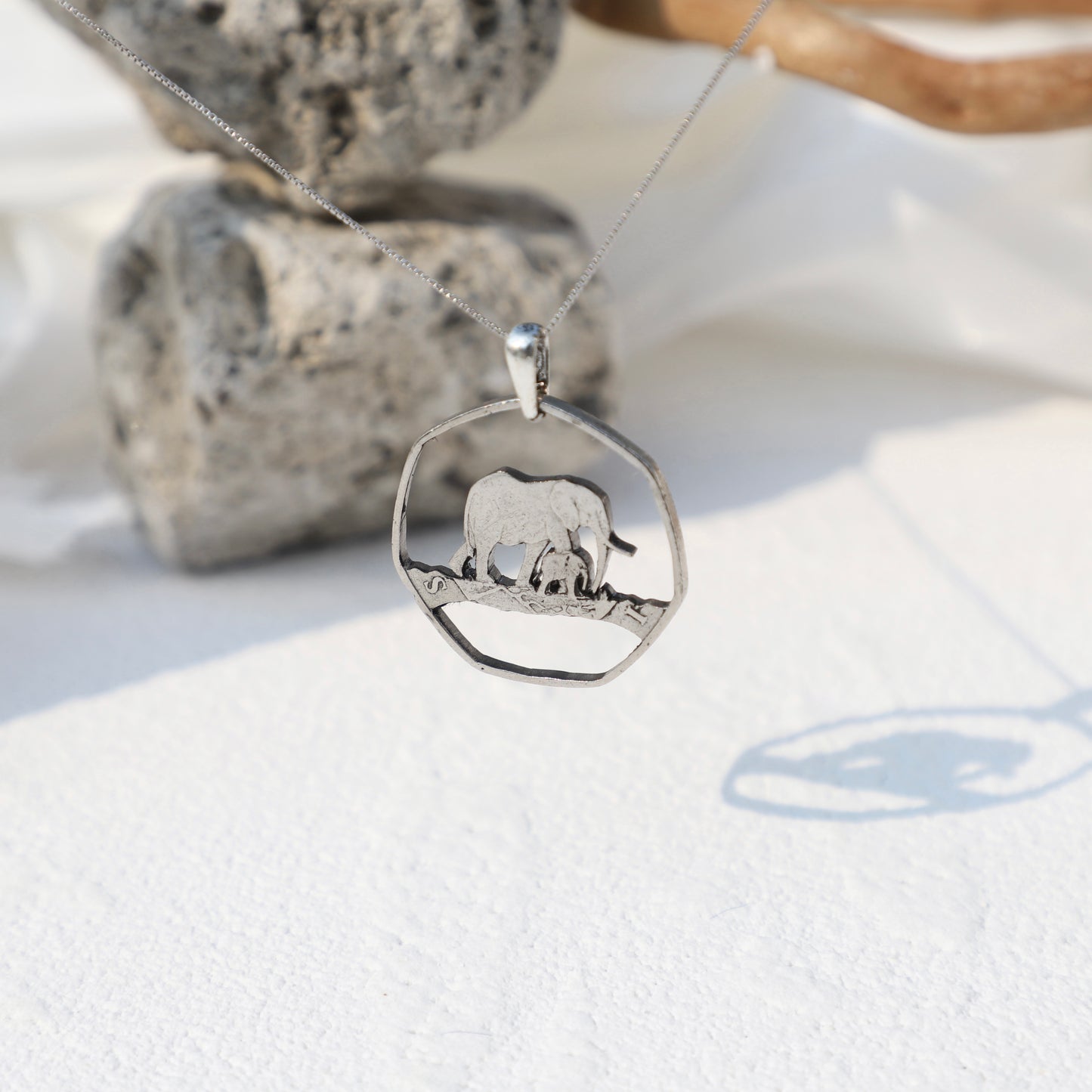 Tanzania Land of Serenity: Handcut Coin Pendant Necklace