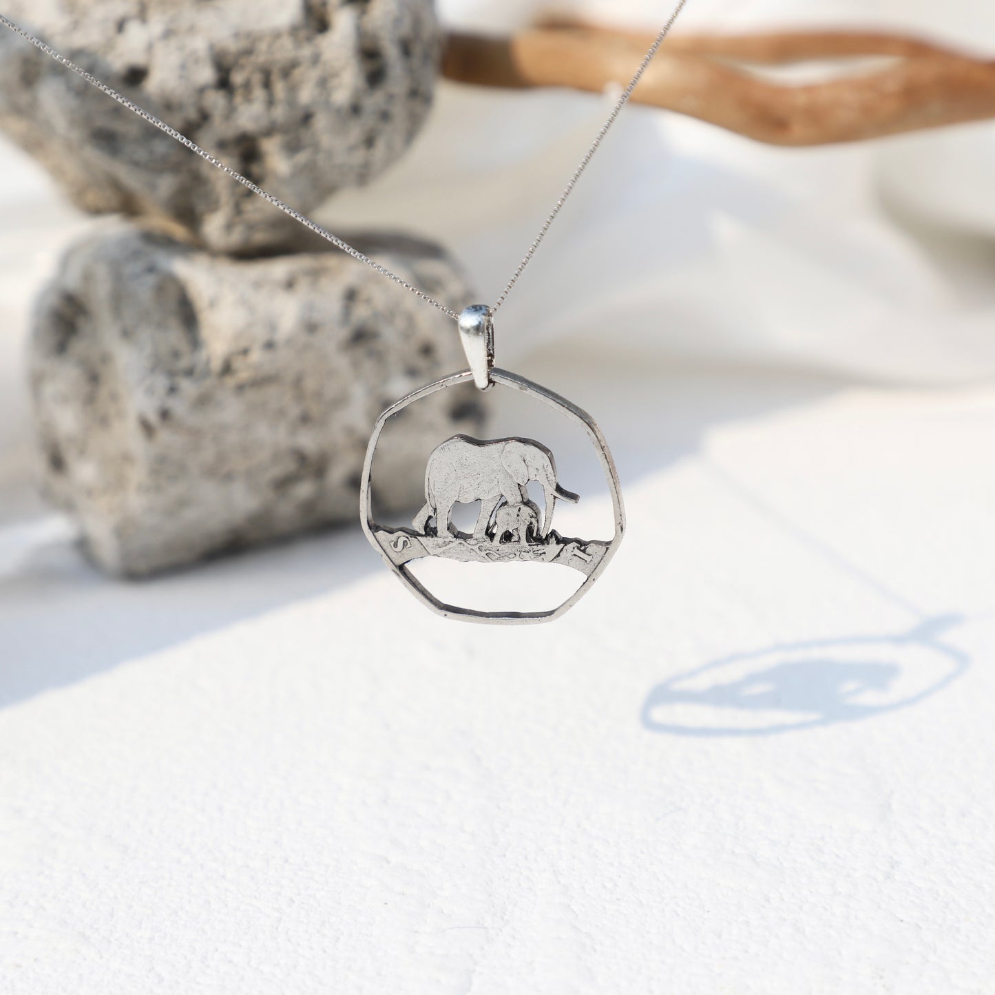 Tanzania Land of Serenity: Handcut Coin Pendant Necklace